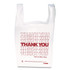 INTEGRATED BAGGING SYSTEMS Inteplast Group THW2VAL HDPE T-Shirt Bags, Thank You - Have a Nice Day Labeling, Cut-Out Handles, 12" x 7" x 23", White/Red, 500/Carton