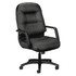 HNI CORPORATION 2091SR11T HON Pillow-Soft Ergonomic Bonded Leather Executive Chair With Fixed Loop Arms, Black