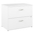 BUSH INDUSTRIES INC. HYF136WHSU-Z Bush Business Furniture Hybrid 35-11/16inW x 23-3/8inD Lateral 2-Drawer File Cabinet, White, Standard Delivery