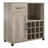 AMERIWOOD INDUSTRIES, INC. DE43627 Ameriwood Home Delany Bar Cabinet, 36inH x 35-11/16inW x 16-9/16inD, Brown