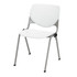 KFI FURNITURE, LLC 2300-P08WHITE KFI Studios KOOL Stacking Chair, White/Silver