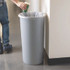 RUBBERMAID COMMERCIAL PROD. 354600GY Untouchable Large Plastic Round Waste Receptacle, 22 gal, Plastic, Gray