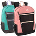 A.D. SUTTON & SONS/PACESETTER Trailmaker 2055Q24  2-Tone Multi-Pocket Backpacks, Pink/Black/Green/Gray, Pack Of 24 Backpacks