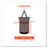 TENACIOUS HOLDINGS, INC. ergodyne® 15973 Arsenal 5973 Hoist Bucket Tool Bag with D-Rings and Zipper Top, 12.5 x 12.5 x 17, Gray