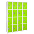 ADIR CORP. Alpine ADI629-204-GRN-4PK  AdirOffice 4-Tier Steel Lockers, 72inH x 12inW x 12inD, Green, Pack Of 4 Lockers