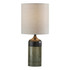 ADESSO INC Adesso 3527-01  Marina Tall Table Lamp, 22-3/4inH, Light Gray Shade/Black/Smoked Glass Base