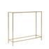 EURO STYLE, INC. Eurostyle 27274BRS  Arvi Console Table, 32inH x 36inW x 10inD, Brass/Clear