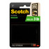 3M CO RF7121X Scotch Recloseable Fasteners, Black, 7/8in x 7/8in Squares, Pack Of 24