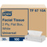ESSITY PROFESSIONAL HYGIENE NORTH AMERICA LLC TF6710A TORK Universal Facial Tissue Flat Box - 2 Ply - 7.90in x 8.20in - White - Paper - Soft, Absorbent, Low Linting - For Face - 100 Per Box - 3000 / Sheet
