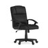 FLASH FURNITURE CH197220X000BK  Flash Fundamentals LeatherSoft Faux Leather Mid-Back Task Chair, Black