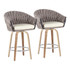 LUMISOURCE, LLC 30487 LumiSource Braided Matisse Counter Stools, Cream/Gray/Zebra, Set Of 2 Stools