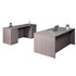 NORSTAR OFFICE PRODUCTS INC. GROUPA12-DW Boss Office Products Holland Suite Desk And Credenza With Dual File Storage Pedestals, Driftwood
