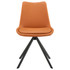 EURO STYLE, INC. Eurostyle 30920-COG  Vind Faux Leather Swivel Side Chair, Cognac/Black
