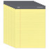 Take notes on this heavyweight, perforated tablet paper.  15-lb paper resists bleed-through.  Acid-free paper wonT yellow or fade over time.  Perforated pages are easy to remove.  Double-stitched top holds pages securely.  Rigid chipboard backing provides a sturdy writing surface.  SFI Certified.  Contains Recycled Content - See Specs for Details.