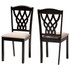 WHOLESALE INTERIORS, INC. Baxton Studio 2721-10953  Delilah Dining Chairs, Sand/Dark Brown, Set Of 2 Dining Chairs