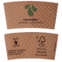 OFFICE DEPOT EG-3762 Highmark ECO Compostable Breakroom Hot Cup Sleeves, 100% Recycled, Kraft, Box Of 1,300