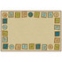 CARPETS FOR KIDS ETC. INC. 49.47 Carpets for Kids KID$Value Rugs Alphabet Blocks Border Activity Rug, 4ft x 6ft, Tan