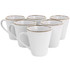 MEGAGOODS, INC. Elama 995116273M  Arthur 6-Piece Stoneware Mug Set, Matte White/Gold