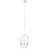 ALL THE RAGES INC Lalia Home LHP-3010-WH  3-Light Hanging Metal Globe And Clear Glass Ceiling Pendant, 18inW, White