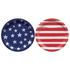 AMSCAN 743079  Painted Patriotic Round Paper Plates, 6-3/4in, Multicolor, 50 Plates Per Pack, Set Of 2 Packs