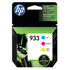 HP INC. HP N9H56FN  933 Cyan, Magenta, Yellow Ink Cartridges, Pack Of 3, N9H56FN