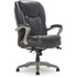 OFFICE DEPOT Serta 51142  Smart Layers Hensley Big & Tall Ergonomic Bonded Leather High-Back Chair, Dark Gray/Silver