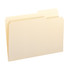 SMEAD MFG CO 15386 Smead Guide 2/5-Cut File Folders, Reinforced Tab , Legal Size (8 1/2in x 14in), Manila, Box Of 100