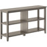 NEW RIDGE, LLC 5000-166 New Ridge Home Goods 30-1/4inH 3-Tier Low Wooden Bookcase, Washed Gray