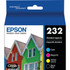 EPSON AMERICA INC. T232120-BCS Epson Claria T232 Black/Cyan/Magenta/Yellow Ink Cartridges, Set Of 4 Cartridges, T232120-BCS
