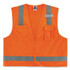 TENACIOUS HOLDINGS, INC. ergodyne® 24517 GloWear 8249Z-S Single Size Class 2 Economy Surveyors Zipper Vest, Polyester, 3X-Large, Orange