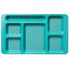 CAMBRO MFG. CO. 1596CW414 Cambro Camwear 5-Compartment Trays, Teal, Pack Of 24 Trays