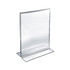 AZAR DISPLAYS 152712  Double-Foot Acrylic Sign Holders, 12in x 9in, Clear, Pack Of 10
