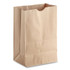 ROSS & WALLACE PAPER PRODUCTS, INC. SK1857 Grocery Paper Bags, 1/8 BBL Squat Size, Heavy-Duty, 57# Basis Weight, 10.5" x 6.25" x 13.88", Kraft, 500/Bundle