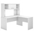 BUSH INDUSTRIES INC. Bush Business Furniture ECH031PW  Echo L Shaped Desk With Hutch, Pure White, Standard Delivery