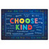 CARPETS FOR KIDS ETC. INC. 62614 Carpets for Kids Pixel Perfect Collection Choose Kind Activity Rug, 4ft x 6ft, Blue