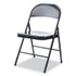 ALERA CA941 Armless Steel Folding Chair, Supports Up to 275 lb, Black Seat, Black Back, Black Base, 4/Carton