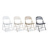 ALERA CA941 Armless Steel Folding Chair, Supports Up to 275 lb, Black Seat, Black Back, Black Base, 4/Carton