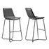 GLAMOUR HOME GHSTL-1275  Amery Bar Stools, Gray, Set Of 2 Stools GLAMOUR HOME GHSTL-1275  Amery Bar Stools, Gray, Set Of 2 Stools