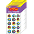 Add some fun to your classroom or home with these Trend Stinky Stickers. These stickers are fun to collect, or use for motivation for your kids.  Scratch N sniff fragrances, designs and shapes.  Acid-free and non-toxic.  Safe for use on photos.  Each pack includes 60 stickers in 3 designs. Sold as 6 packs for a total of 360 stickers.