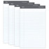Take notes on this heavyweight, perforated tablet paper.  15-lb paper resists bleed-through.  Acid-free paper wonT yellow or fade over time.  Perforated pages are easy to remove.  Double-stitched top holds pages securely.  Rigid chipboard backing provides a sturdy writing surface.  50 sheets per pad provide you with 100 pages to write on.