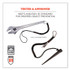 TENACIOUS HOLDINGS, INC. ergodyne® 19010 Squids 3105 Tool Lanyard with Aluminum Carabiner + Cinch-Loop, 15 lb Max Working Capacity, 32" to 48" Long, Black, 10/Pack
