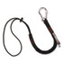 TENACIOUS HOLDINGS, INC. ergodyne® 19010 Squids 3105 Tool Lanyard with Aluminum Carabiner + Cinch-Loop, 15 lb Max Working Capacity, 32" to 48" Long, Black, 10/Pack
