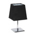 ALL THE RAGES INC Simple Designs LT2062-BLK  Mini Chrome Table Lamp With Empire Shade, 9-3/4inH, Black Shade/Chrome Base