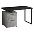 MONARCH SPECIALTIES I 7647  Melody 48inW Computer Desk, Black/Gray