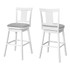 MONARCH SPECIALTIES I 1232  Aaron Swivel Barstools With Backs, Gray/White, Set Of 2 Barstools