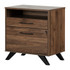 SOUTH SHORE IND LTD 13313 South Shore 18-1/2inD Vertical 2-Drawer File Cabinet Credenza, Natural Walnut