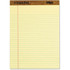 <p>Quality writing pads feature stitched binding at the top and a sturdy, 30 point chipboard backer for writing when away from your desk. Letr-Trim perforation at the top allows clean and easy sheet removal. Each pad contains 50 sheets of 16 lb. canary paper. Each heavyweight sheet is legal/wide-ruled with 11/32" line spacings and a 1-1/4" left margin.</p>