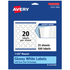 AVERY PRODUCTS CORPORATION 94506-WGP25 Avery Glossy Permanent Labels With Sure Feed, 94506-WGP25, Round, 1-1/2in Diameter, White, Pack Of 500