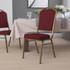 FLASH FURNITURE FDC01AG3169  HERCULES Series Crown Back Stacking Banquet Chair, Burgundy/Gold