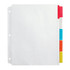 OFFICE DEPOT 3585414793  Brand Insertable Extra-Wide Dividers With Big Tabs, Assorted Colors, 5-Tab